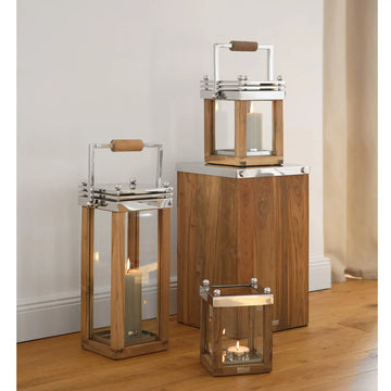 Säule – Teakholz, Edelstahl, Naturdesign - Madeira | Fink Living