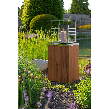 Säule – Teakholz, Edelstahl, Naturdesign - Madeira | Fink Living