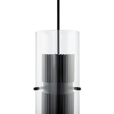 Pendelleuchte Matt - Schwarzes geriffeltes Aluminium Klarer Glasschirm & GU10 - Fassung – Dynamics | Maytoni - Esszett Luxury | Stilvolles Wohnen mit Charakter