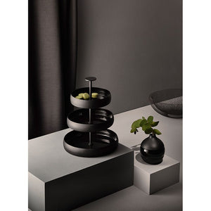 Etagere Metallkonstruktion, Dreistufiges Design, Hochglanz-Emaillierte Innenflächen – Negretto | Philippi