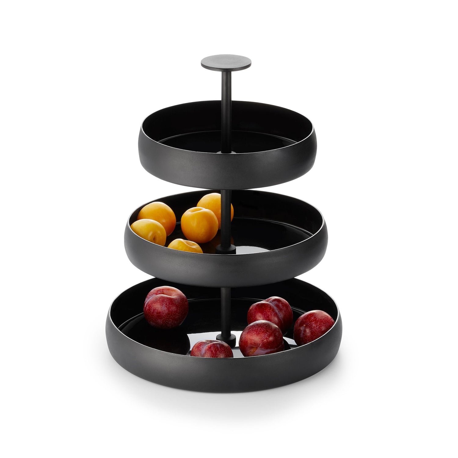 Etagere Metallkonstruktion, Dreistufiges Design, Hochglanz-Emaillierte Innenflächen – Negretto | Philippi