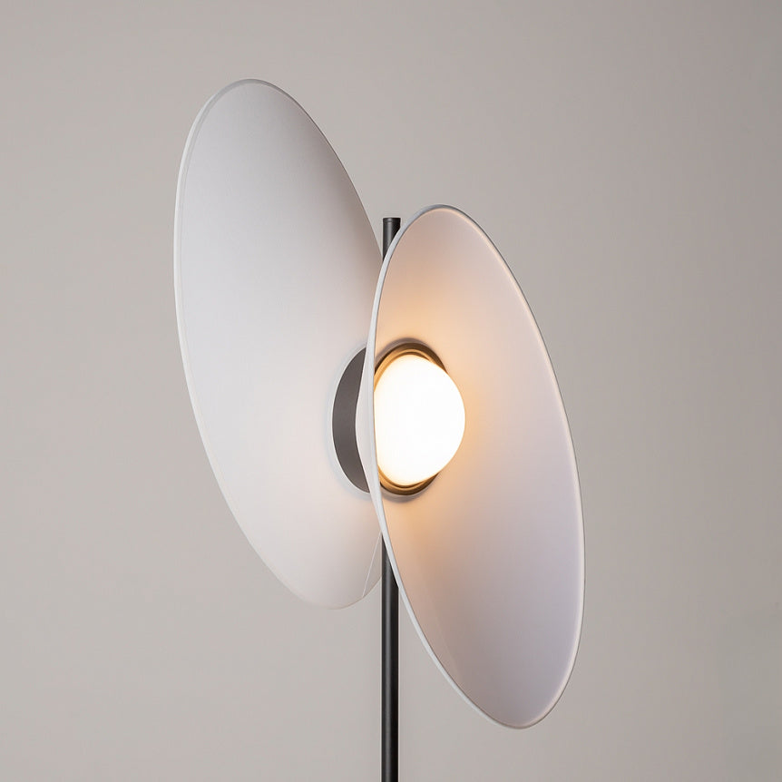 Floor Lamp Black Aluminum Frame with Two Adjustable Oval Fabric Shades & Integrated LED – MOD396FL-L10W3K | Maytoni