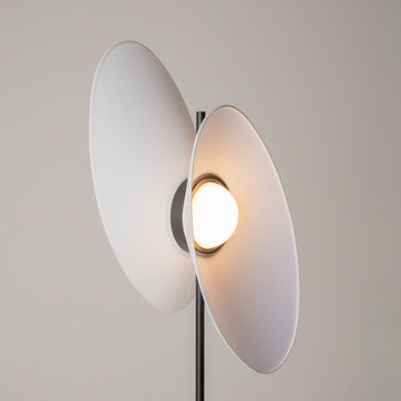 Floor Lamp Black Aluminum Frame with Two Adjustable Oval Fabric Shades & Integrated LED – MOD396FL-L10W3K | Maytoni