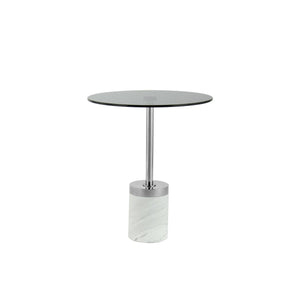 Tisch mit Glasplatte Metallgestell Marmorsockel – Lana 125 | Kayoom - Esszett Luxury | Stilvolles Wohnen mit Charakter