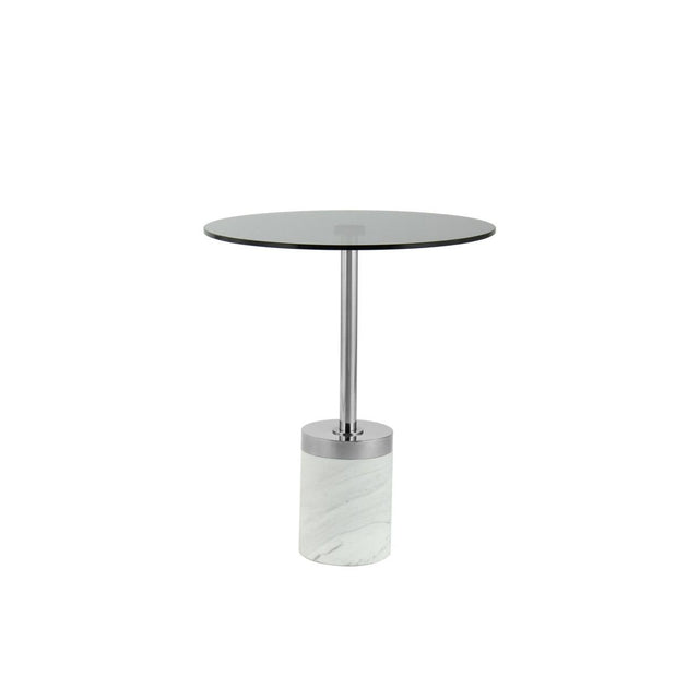 Tisch mit Glasplatte Metallgestell Marmorsockel – Lana 125 | Kayoom - Esszett Luxury | Stilvolles Wohnen mit Charakter