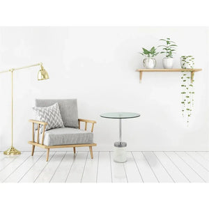 Tisch Glasplatte Marmoroptik - Sockel minimalistisch, vielseitig – Lana 125 | Kayoom - Esszett Luxury | Stilvolles Wohnen mit Charakter