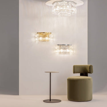 Wandleuchte mit chromfarbenem Metallrahmen und strukturiertem Glas – Dune | Maytoni - Esszett Luxury | Stilvolles Wohnen mit Charakter