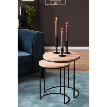 Kerzenständer – Nickeloptik, Stahl, Modern - Ritmo | Fink Living