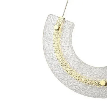 Pendant lamp with a gold-colored metal base and asymmetrical crystal decoration in a luxurious design – Maya | Maytoni