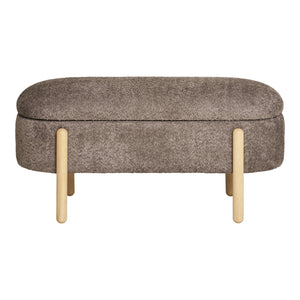 Sitzbank – Braun, Stauraum, Naturholzbeine - Branca | House Nordic