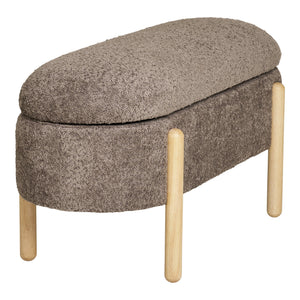 Sitzbank – Braun, Stauraum, Naturholzbeine - Branca | House Nordic