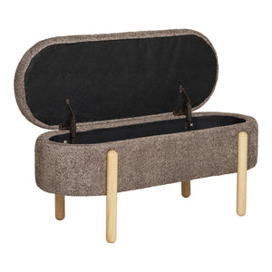 Sitzbank – Braun, Stauraum, Naturholzbeine - Branca | House Nordic