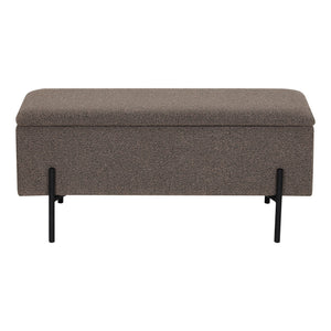 Sitzbank – Braunes Bouclé, Stauraum, 43 cm hoch - Watford | House Nordic