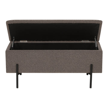 Sitzbank – Braunes Bouclé, Stauraum, 43 cm hoch - Watford | House Nordic