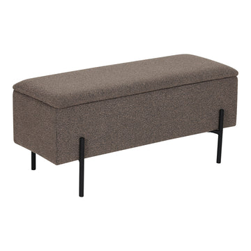 Sitzbank – Braunes Bouclé, Stauraum, 43 cm hoch - Watford | House Nordic