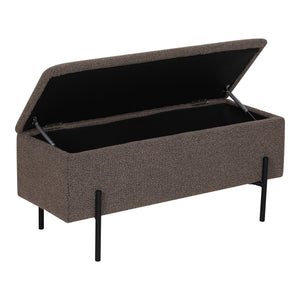 Sitzbank – Braunes Bouclé, Stauraum, 43 cm hoch - Watford | House Nordic