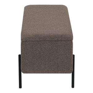Sitzbank – Braunes Bouclé, Stauraum, 43 cm hoch - Watford | House Nordic