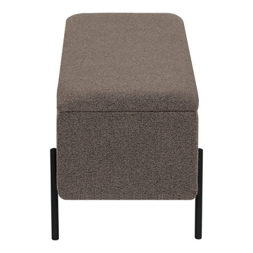 Sitzbank – Braunes Bouclé, Stauraum, 43 cm hoch - Watford | House Nordic