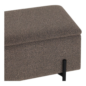 Sitzbank – Braunes Bouclé, Stauraum, 43 cm hoch - Watford | House Nordic