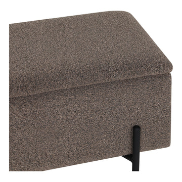 Sitzbank – Braunes Bouclé, Stauraum, 43 cm hoch - Watford | House Nordic