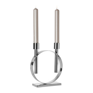 Kerzenständer – Skulpturales Design, Kreisform, Glanzoptik - Carpio | Fink Living