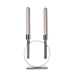 Kerzenständer – Skulpturales Design, Kreisform, Glanzoptik - Carpio | Fink Living