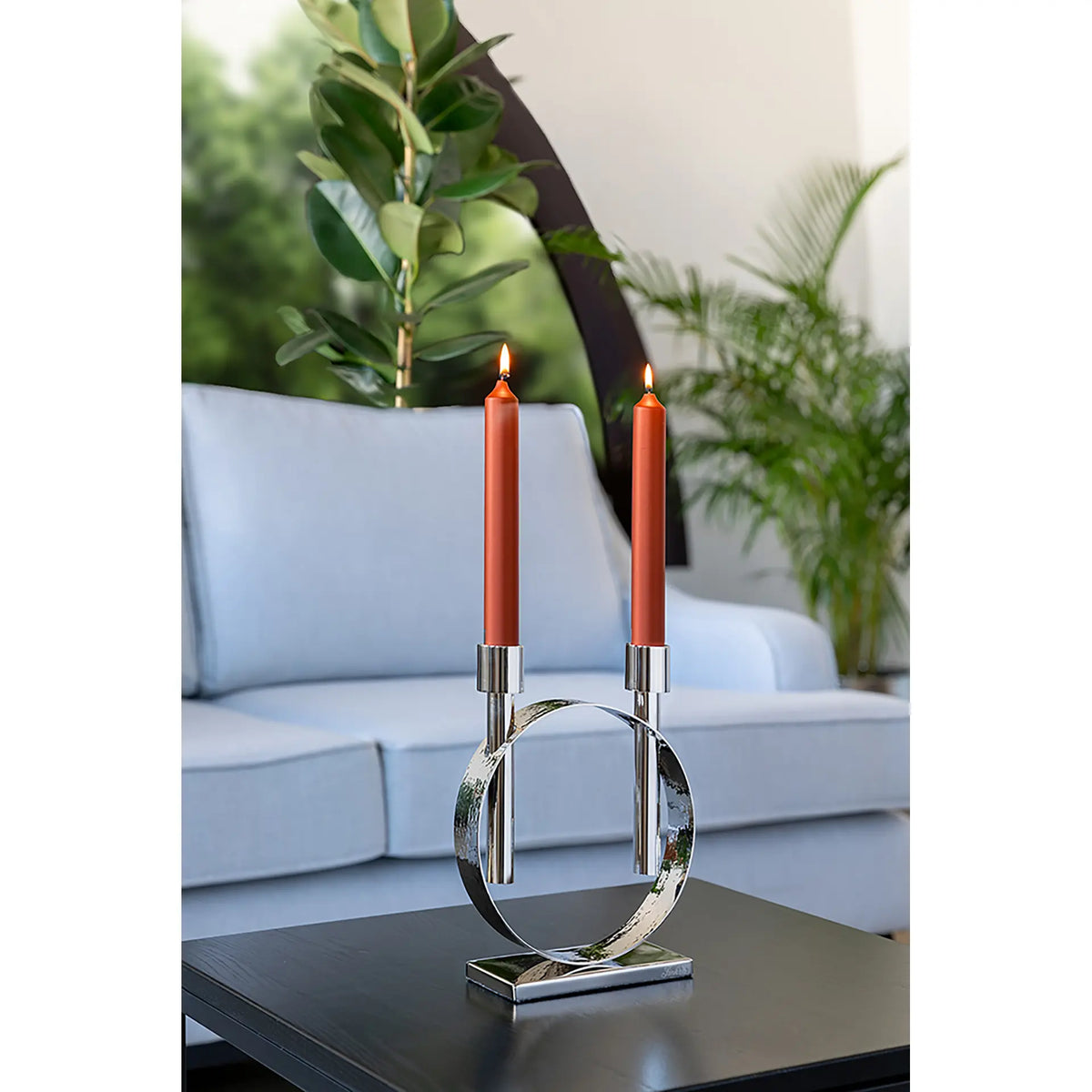 Kerzenständer – Skulpturales Design, Kreisform, Glanzoptik - Carpio | Fink Living
