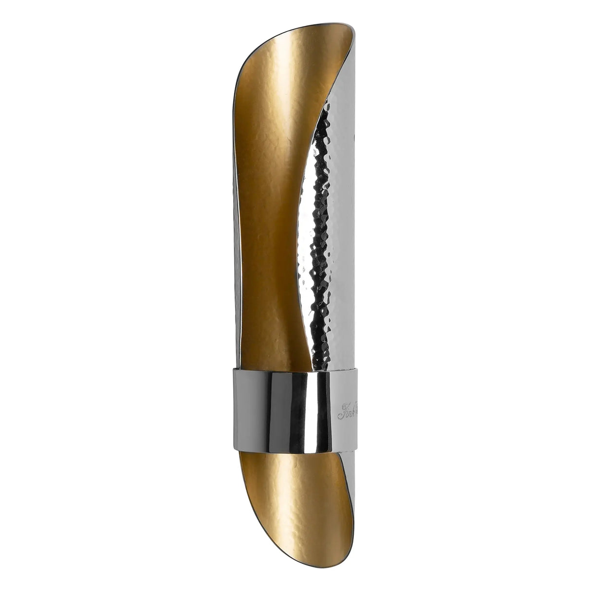 Wandleuchter – Gehämmertes Metall, Gold innen, Silber Glanz - Musette | Fink Living