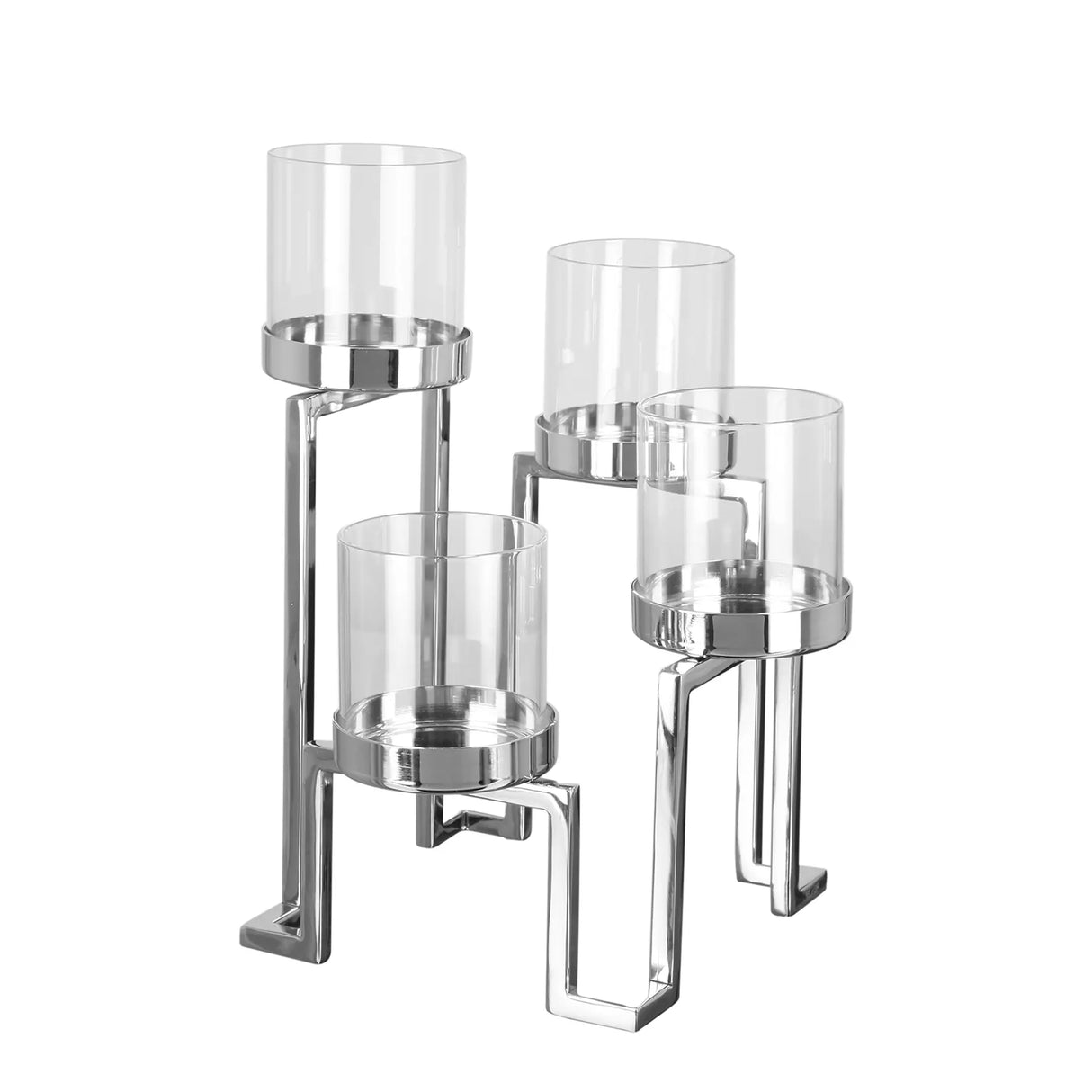 Kerzenhalter – Geometrisches Design, Hochformat, Glaseinsatz - Grant | Fink Living