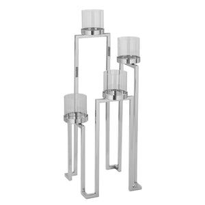 Kerzenhalter – Geometrisches Design, Hochformat, Glaseinsatz - Grant | Fink Living