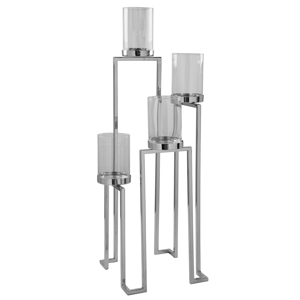 Kerzenhalter – Geometrisches Design, Hochformat, Glaseinsatz - Grant | Fink Living