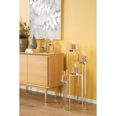 Kerzenhalter – Geometrisches Design, Hochformat, Glaseinsatz - Grant | Fink Living