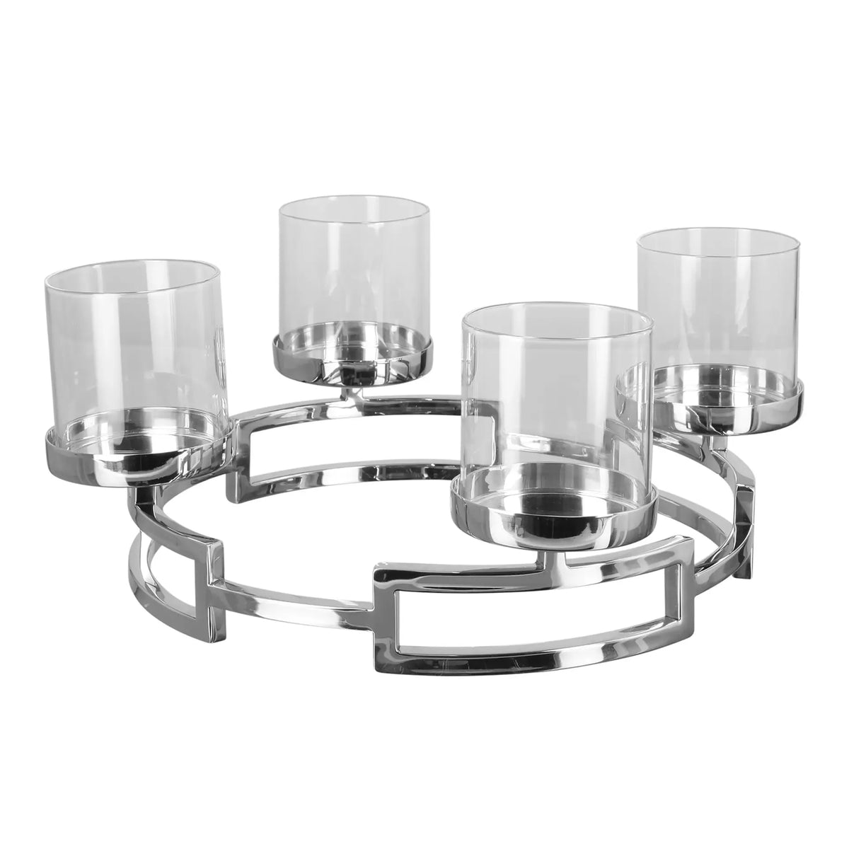 Adventskranz – Skulpturales Design, Glaseinsatz, Hochglanzfinish - Hommage | Fink Living