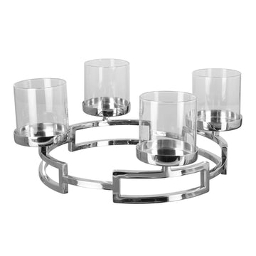 Adventskranz – Skulpturales Design, Glaseinsatz, Hochglanzfinish - Hommage | Fink Living