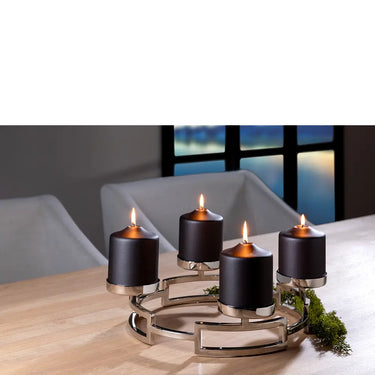 Kerzenhalter – Skulpturales Design, Glaseinsatz, Hochglanzfinish - Hommage | Fink Living