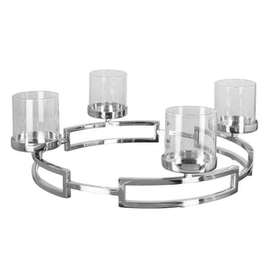 Adventskranz – Skulpturales Design, Glaseinsatz, Hochglanzfinish - Hommage | Fink Living