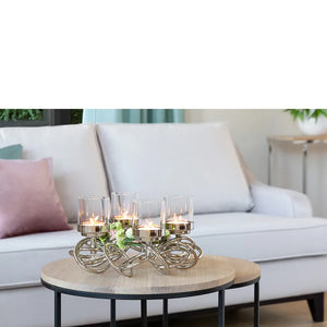 Kerzenhalter – Geometrisches Design, Glaseinsatz, Moderne Form - Sonette | Fink Living