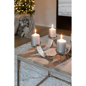 Kerzenhalter – Geschwungenes Design, Glaseinsatz, Skulpturale Form - Gallery | Fink Living