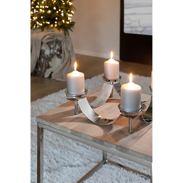Kerzenhalter – Geschwungenes Design, Glaseinsatz, Skulpturale Form - Gallery | Fink Living