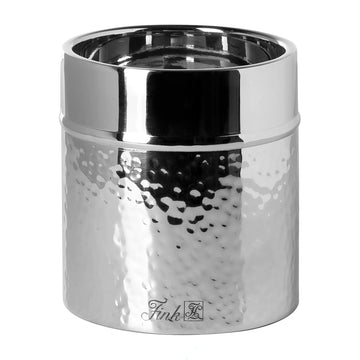 Kerzenhalter – Hammerschlagoptik, Hochglanz, Edelstahl - Nassau | Fink Living
