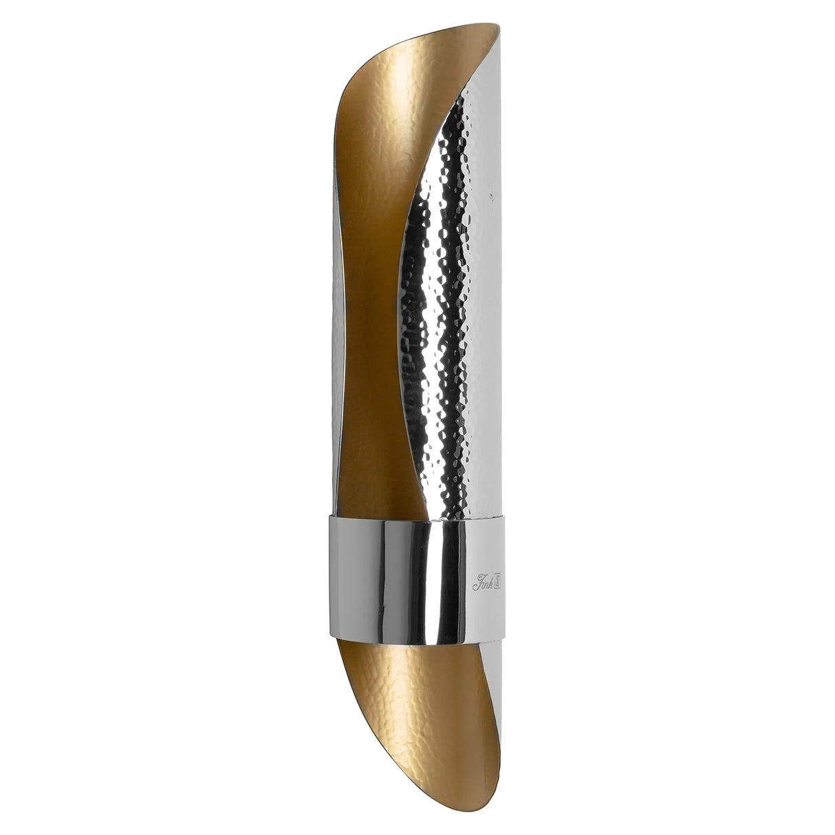 Wandleuchter – Gehämmertes Metall, Gold innen, Silber Glanz - Musette | Fink Living