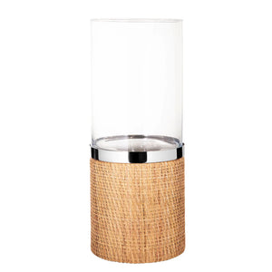 Windlicht – Rattan-Design, Glaseinsatz, Natürliche Optik - Catania | Fink Living