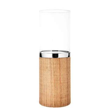 Windlicht – Rattan-Design, Glaseinsatz, Natürliche Optik - Catania | Fink Living
