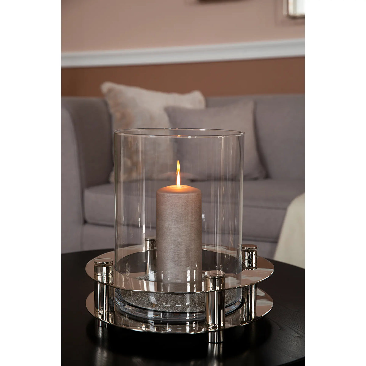 Windlicht – Glaseinsatz, Glanzoptik, Zeitlose Form - Ricardo | Fink Living