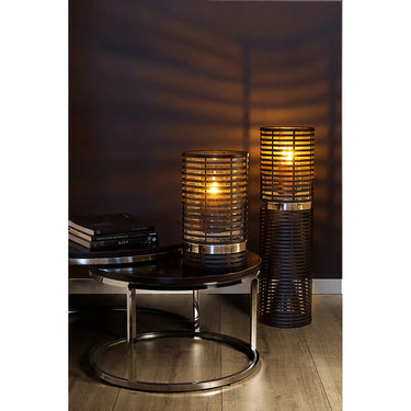 Windlicht – Schwarze Optik, Glasdesign, Pulverbeschichtet - Matera | Fink Living