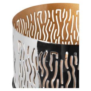 Windlicht – Silberoptik, Modernes Design, Pulverbeschichtet - Marian | Fink Living