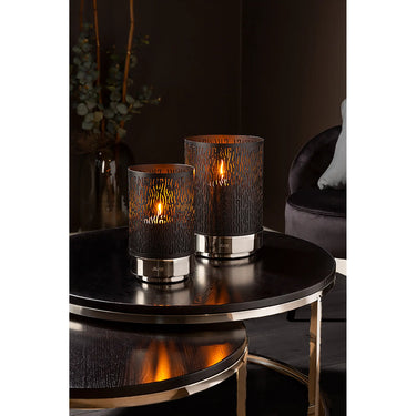 Windlicht – Schwarze Optik, Modernes Design, Pulverbeschichtet - Marian | Fink Living