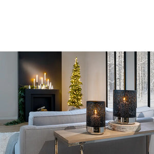 Windlicht – Schwarze Optik, Modernes Design, Pulverbeschichtet - Marian | Fink Living