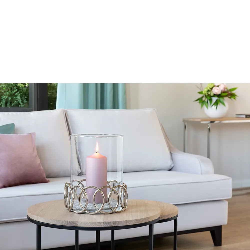 Windlicht – Ringdesign, Glaseinsatz, Glanzoptik - Juwel | Fink Living