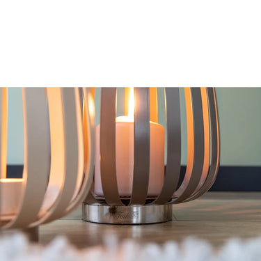 Windlicht – Nickeloptik, Pulverbeschichtet, Modern - Mambaia | Fink Living